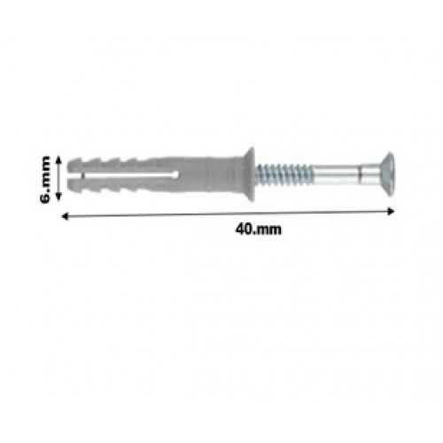 Fischer 48788 - Hammerfix Metal Anchor 6×40/10 mm with Countersunk Head, Rust-Resistant (GVZ)