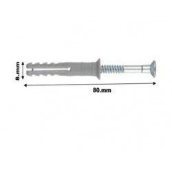 Fischer 48792 - Hammerfix N 8 x 80/40 S with countersunk head gvz
