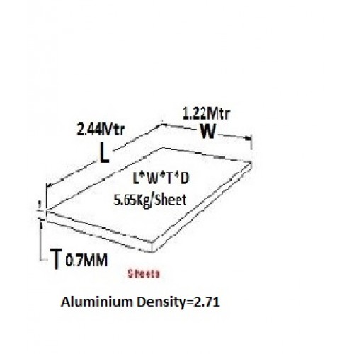 ALUM.SHEET MF, 1220 X 2440 X 0
