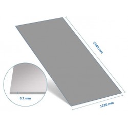 ALUM SHEET silver anodized 244