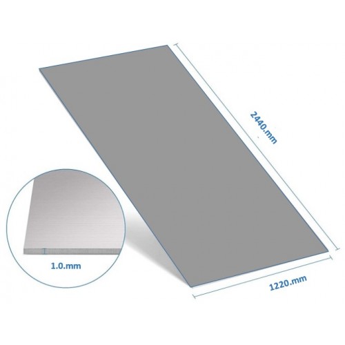 ALUM SHEET Silver Anodized 244