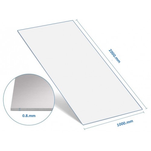 ALUM SHEET WHITE 1m X 2m, 0.8m