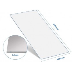 لوح المنيوم 6مم وجهين حليبي م 