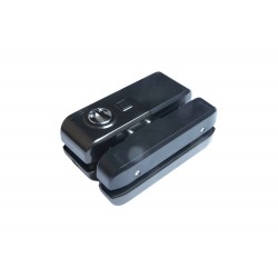 Smart Lock X-103 for Glass Doors with Accessories and Keys, Black