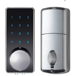 Smart Lock Q-502A Automatic Door Lock with Latch and Deadbolt, Silver