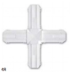 4-WAY CONNECTOR WHITE RAL 9010