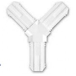 3-WAY CONNECTOR WHITE RAL 9010