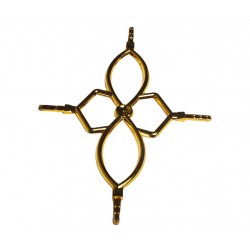 DECORATIVE FLOWER NO.6 GOLD ,