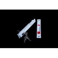 SLIDING HANDLE W/KEY WHITE
