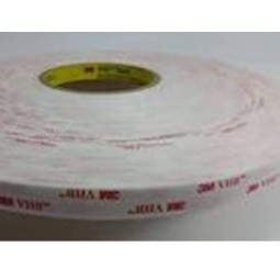 3M 4930P VHB Tape, White, 12 mm x 33 m x 0.6 mm