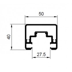 ALUMINIUM HANDRAIL SQUARE GLAS