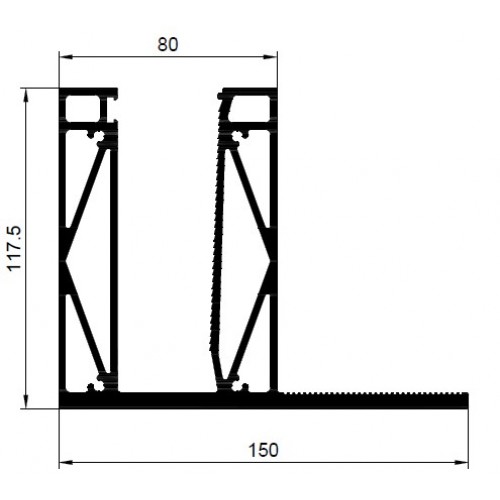 AR CGB 80 F ALUMINIUM  PROFILE