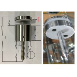 STAND OFF FOR GLASS 50X40X8MM