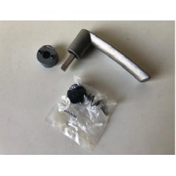 FAPIM Iris 0500A_G5 Window Handle Set with Safety Mechanism – Mill Finish – Grey 9006