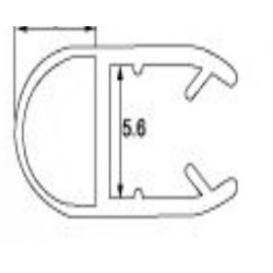PVC STRIP FOR 12MM GLASS 2.2M/